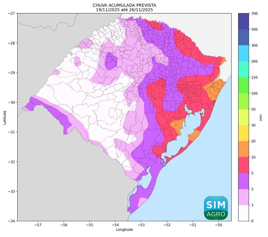 Fim de semana deve ser marcado por chuva no Estado, diz Seapi